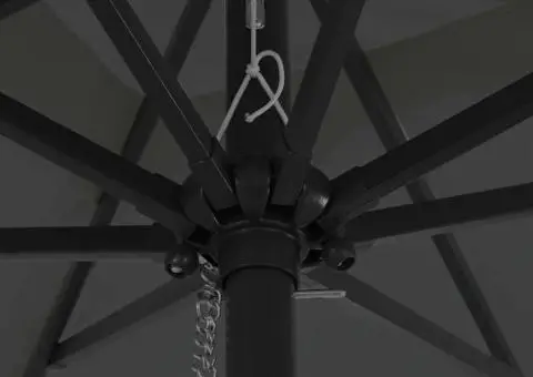 Umbrela de Patio cu LED-uri 295x245 cm gri închis - 5/5