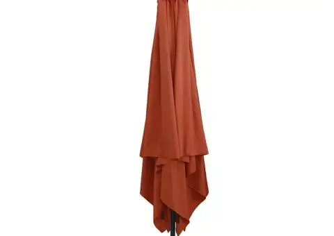Umbra de grădină pătrată cu lumini LED, 295 x 245 cm, terracotta - 2/5