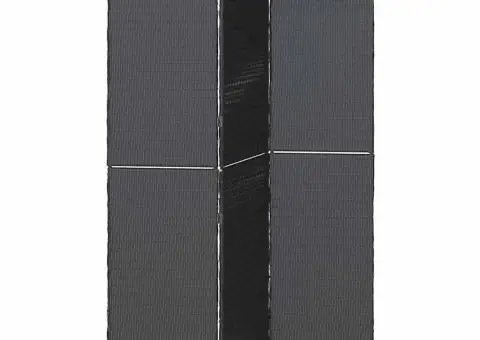 Separator cameră 3 panouri, pliabil, negru 146x180 cm poliratan - 2/5