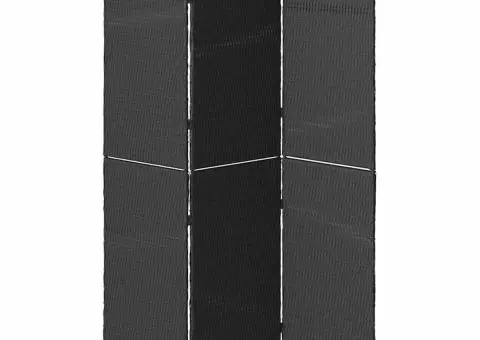 Separator cameră 3 panouri, pliabil, negru 146x180 cm poliratan - 5/5