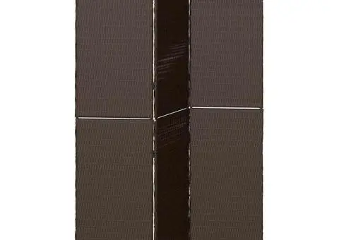 Separator cameră 3 panouri, pliabil, maro 146x180 cm poliratan - 2/5