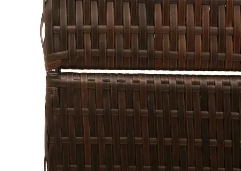 Separator cameră 3 panouri, pliabil, maro 146x180 cm poliratan - 5/5