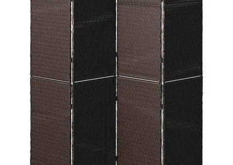 Separator cameră 4 panouri, pliabil, maro 195x180 cm poliratan - 5/5