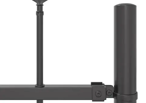 Gard cu vârf de lance gri, 1,7 x 0,8 m, din oțel - 5/5