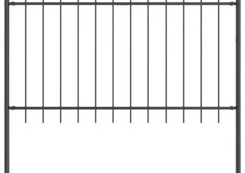 Gard gri cu vârf ondulat, 1,7x0,8 m din oțel - 2/5