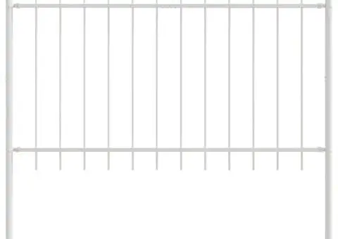 Gard cu vârf de lance - Alb - 1.7 x 0.8 m - Oțel - 2/5