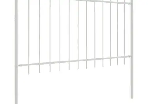 Gard viu cu vârf în formă de arc Alb, 1,7x0,8 m din Oțel - 3/5