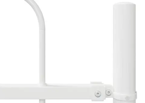 Gard cu vârf în formă de arc, alb, 1.7x1 m din oțel - 5/5