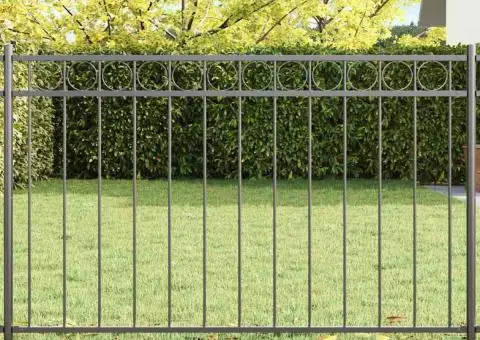 Gard de grădină, gri, 1,7x1 m, oțel - 1/5