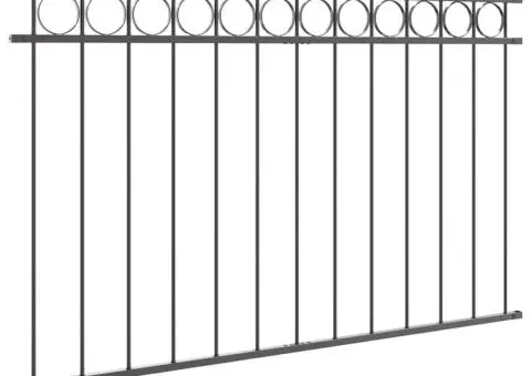 Gard de grădină, gri, 1,7x1 m, oțel - 4/5