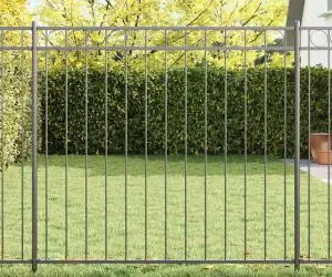 vidaXL Gard de grădină, gri, 1,7x1.5 m, oțel