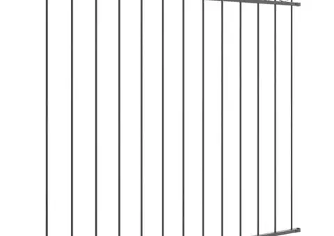 Gard de grădină, gri, 1,7x1.5 m, oțel - 4/5