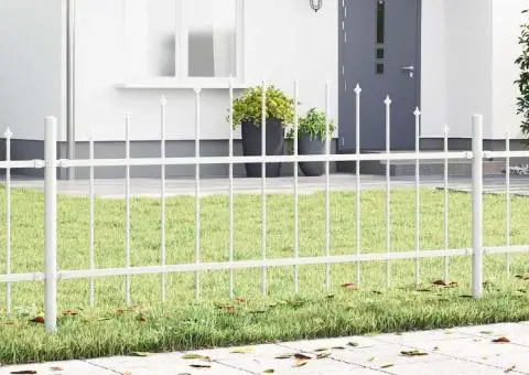 Gard alb, cu vârf rotunjit, de 1.7x0.75m, din oțel - 1/5