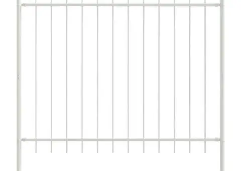 Gardă de grădină cu vârf de cerc alb 1.7x1.5 m din oțel - 2/5