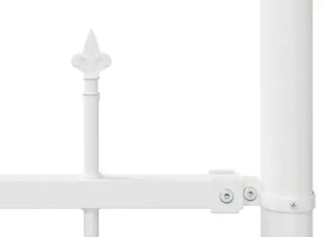 Gardă de grădină cu vârf de cerc alb 1.7x1.5 m din oțel - 5/5