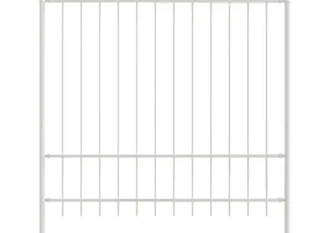 Gard Alb cu vârf rotund, 1.7x1.75m din oțel - 2/5