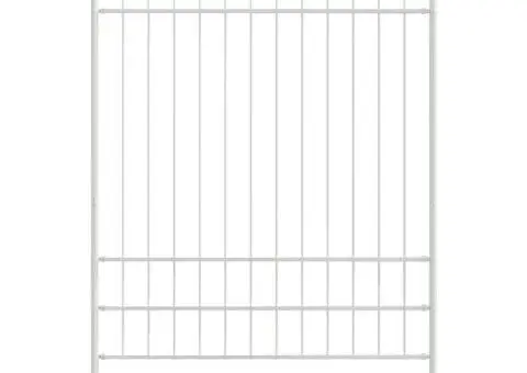 Plasă de grădină cu vârf arcuit Alb, 1,7x2 m, din oțel. - 2/5