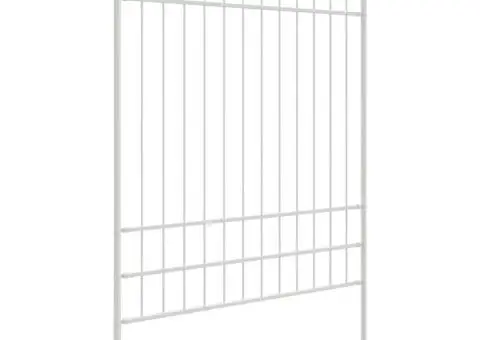 Plasă de grădină cu vârf arcuit Alb, 1,7x2 m, din oțel. - 3/5