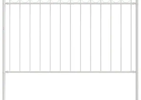 Gard de grădină, alb, 1,7x1 m, oțel - 2/5