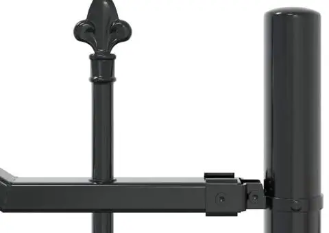 Gard de Grădină Gri 190 cm Oțel vopsit în pulbere - 4/5