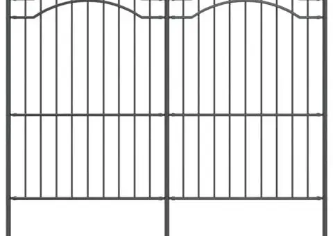 Gard de Grădină Gri 215 cm Oțel vopsit în pulbere - 2/5