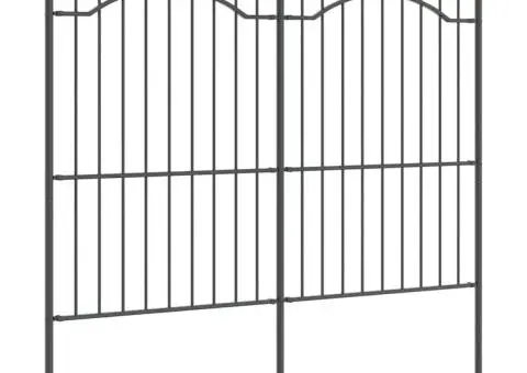 Gard de Grădină Gri 215 cm Oțel vopsit în pulbere - 3/5