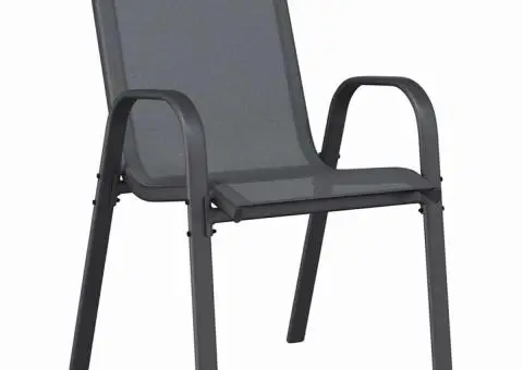 Set Bistro 3 Piese Anthracite Textilenă și Oțel - 5/5