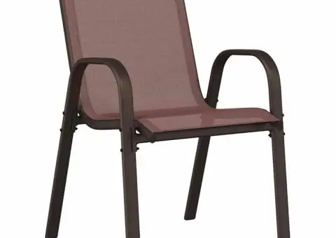 Set Bistro 3 Piese Maro Textilenă și Oțel - 5/5