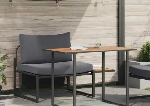 Set mobilier de grădină, 2 piese, single cu perne antracit - 1/5