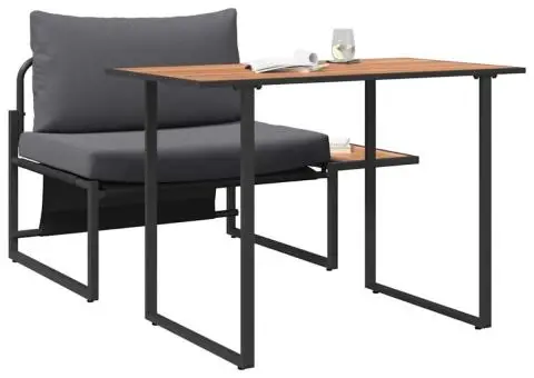 Set mobilier de grădină, 2 piese, single cu perne antracit - 3/5