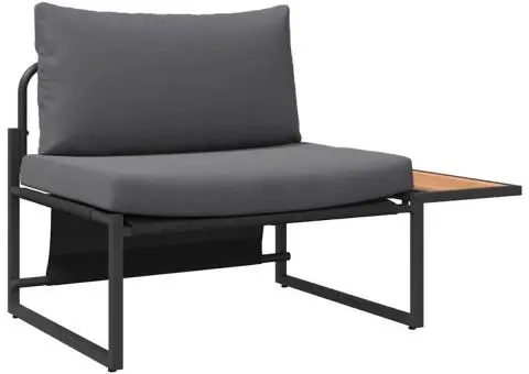 Set mobilier de grădină, 2 piese, single cu perne antracit - 5/5