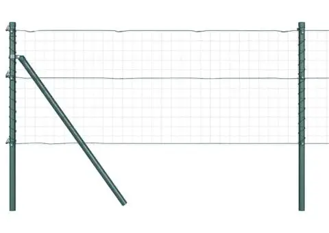 Set de Stâlpi de Împrejmuire 13 pcs Verde Ø32mm 160 cm Metal - 2/5
