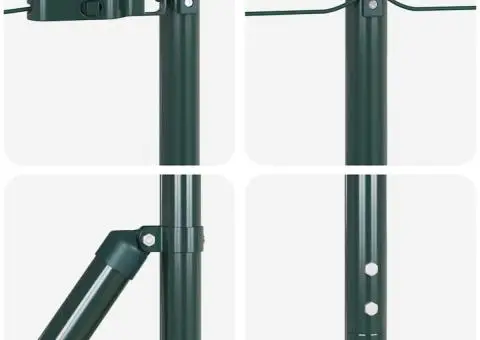 Set Stâlpi de Gard Manual 7 pcs Verde Ø32mm 160 cm Metal - 5/5