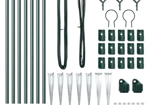 Set Stâlpi Împrejmuire Manual 7 pcs Verde Ø32mm 160 cm - 4/5