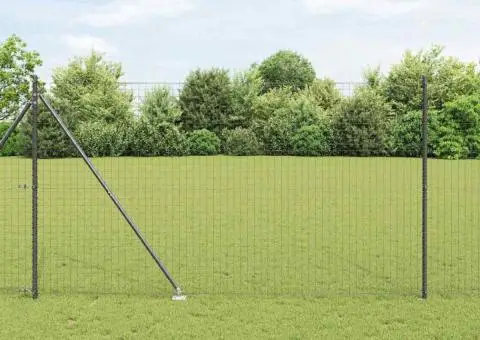 Set de Stâlpi de Gard Manual 13 pcs Gri Ø32mm 160 cm - 1/5