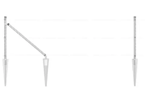 Set de Stâlpi de Împrejmuire Manual 13 pcs Argintiu Ø32mm 60 cm - 5/5