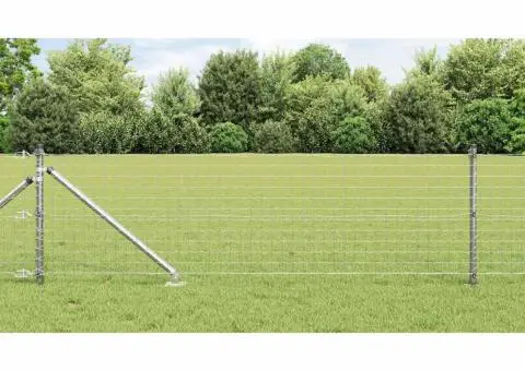 Set Piliere pentru Gard Manual 13 pcs Argintiu Ø32mm 100 cm - 1/5