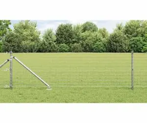 vidaXL Stâlpi de Gard 13 pcs Argintiu Ø32mm 160 cm Oțel galvanizat