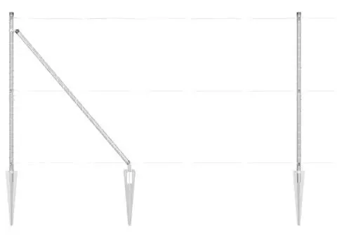 Set de stâlpi de gard Manual 13 pcs Argintiu Ø32mm 160 cm - 2/5