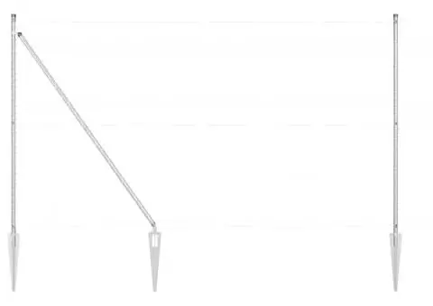 Stâlpi de Gard 13 pcs Argintiu Ø32mm 170 cm Oțel galvanizat - 2/5