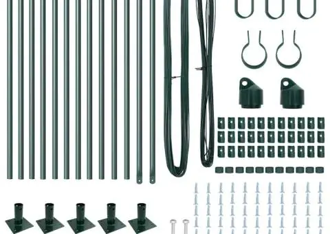 Set de posturi pentru gard Manual 13 pcs Verde Ø32mm 90 cm - 3/5