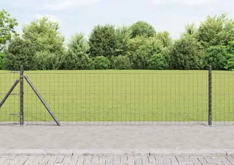 Set stâlpi gard Manual 7 pcs Gri Ø32mm 160 cm Beton - 1/5