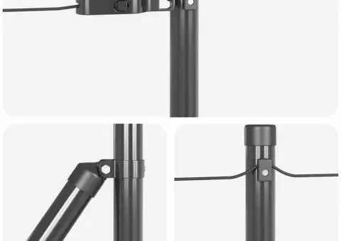 Set posturi gard Manual 7 pcs Gri Ø32mm 160 cm Beton, metal - 5/5