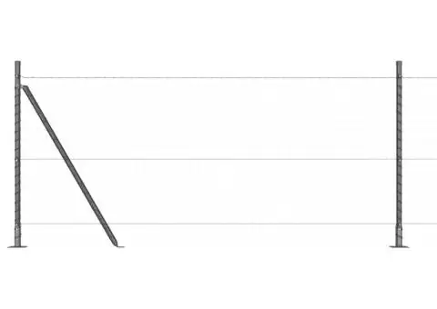 Set de stâlpi pentru gard Manual 13 pcs Gri Ø32mm 160 cm Beton - 4/5