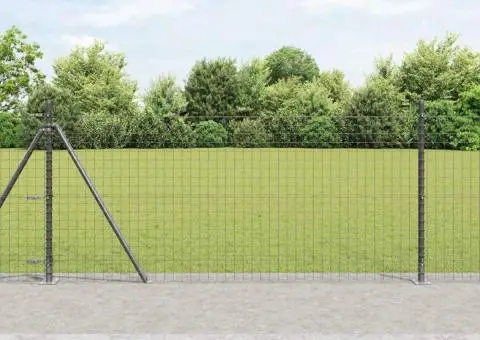 Set de stâlpi de gard Manual 7 pcs Gri Ø32mm 160 cm Beton - 1/5