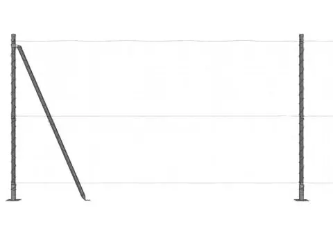 Set de Stâlpi de Gard Manual 13 pcs Gri Ø32mm 160 cm Beton - 4/5