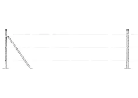 Set de stâlpi 7 pcs Argintiu Ø32mm 160 cm Oțel galvanizat - 2/5