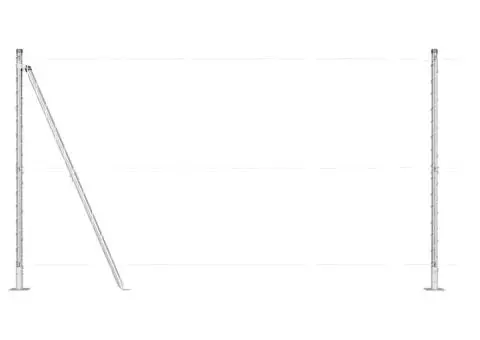 Set de stâlpi de gard Manual 13 pcs Argintiu Ø32mm 160 cm - 4/5