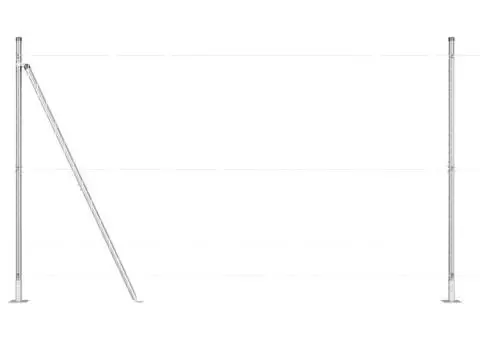 Set de Stâlpi de Împrejmuire 13 pcs Argintiu Ø32mm 160 cm - 2/5