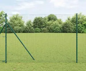 vidaXL Gara Euro Verde 1.5x10 m din fier